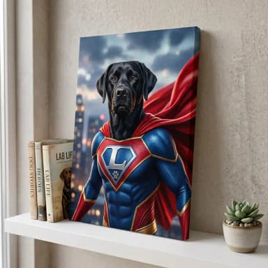 KI-Tierportrait Druckprodukt-Beispiel – Poster und Leinwand